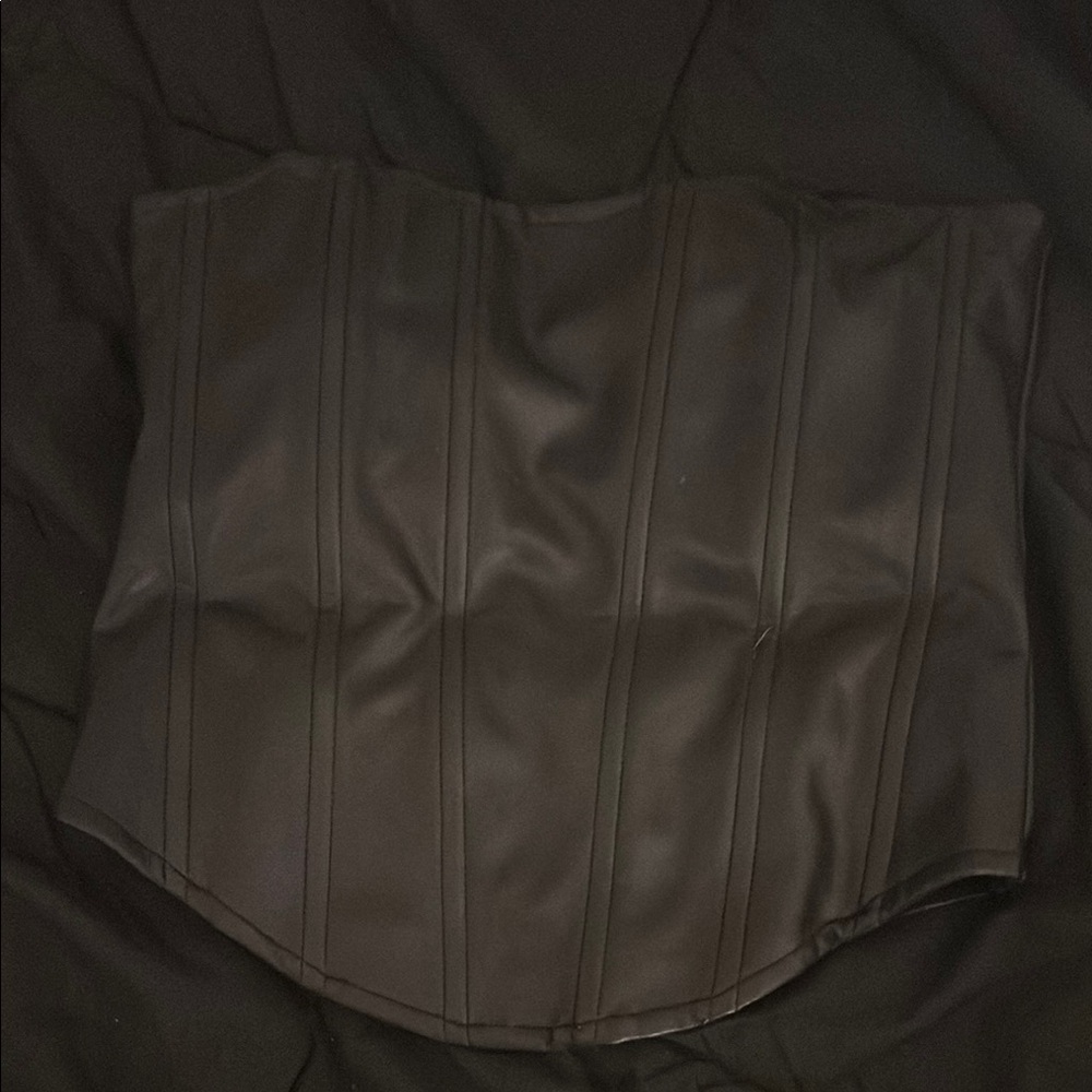 Olivaceous Black Strapless Top